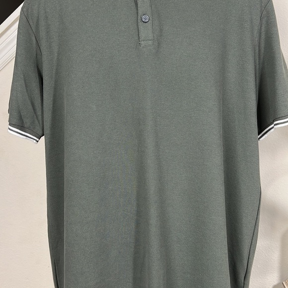 Paper Denim & Cloth L Grey/Green Polo - Picture 3 of 13